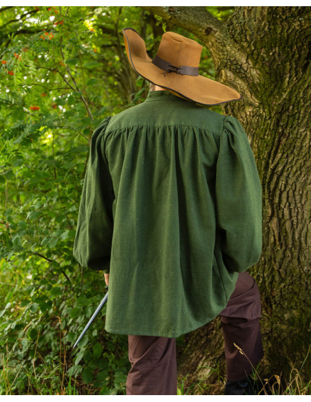 Camisa medieval com laços modelo...