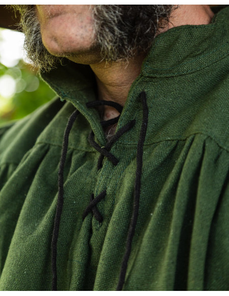 Camisa medieval com laços modelo...
