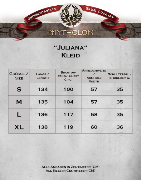 Vestido medieval senhora Juliana, cor...