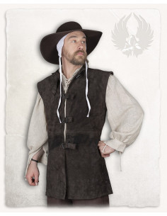 Colete de camurça marrom modelo Orthello 2