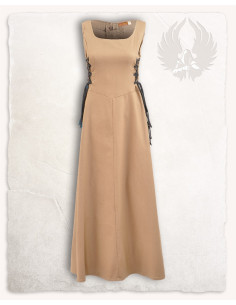 Vestido medieval modelo Uma, cor creme