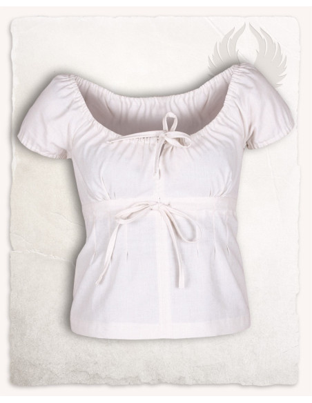 Blusa medieval modelo Claudia, cor creme