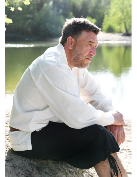 Calça capri com cadarço modelo Jonte,...