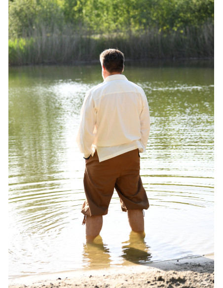 Calça capri com cadarço modelo Jonte,...