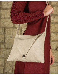 Bolsa de ombro medieval modelo Helbig, cor creme