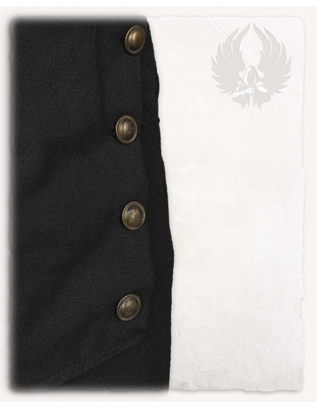 Calça pirata de algodão preta modelo...