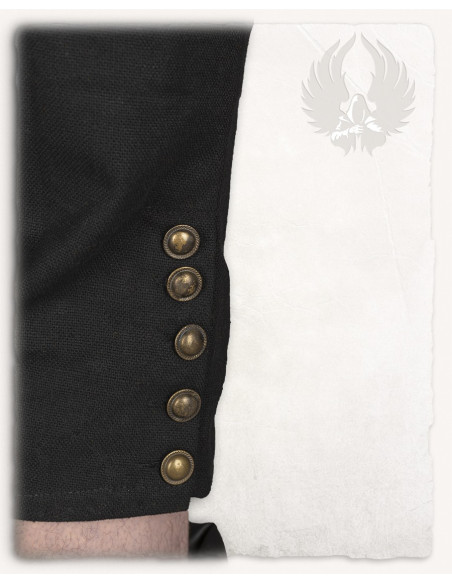 Calça pirata de algodão preta modelo...