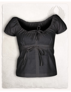 Blusa medieval modelo Claudia, cor preta