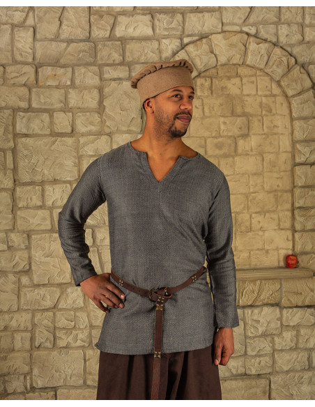 Túnica Viking padrão espinha de peixe...