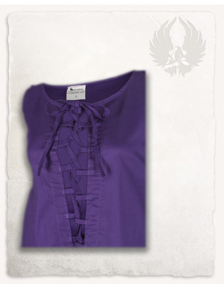 Vestido medieval roxo modelo Leandra