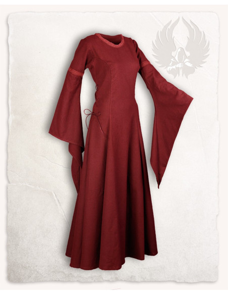 Vestido medieval em algodão premium...