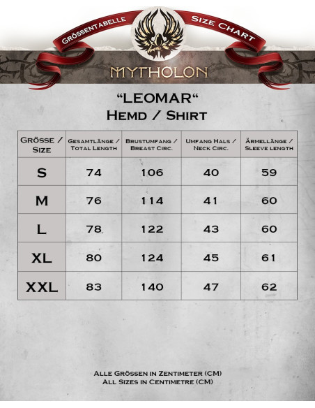 Camisa medieval de algodão preto...