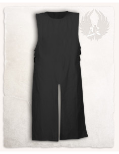 Túnica medieval de algodão modelo Carl, cor preta