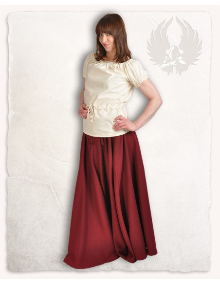 Blusa medieval de cor creme modelo...