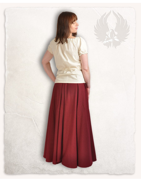 Blusa medieval de cor creme modelo...