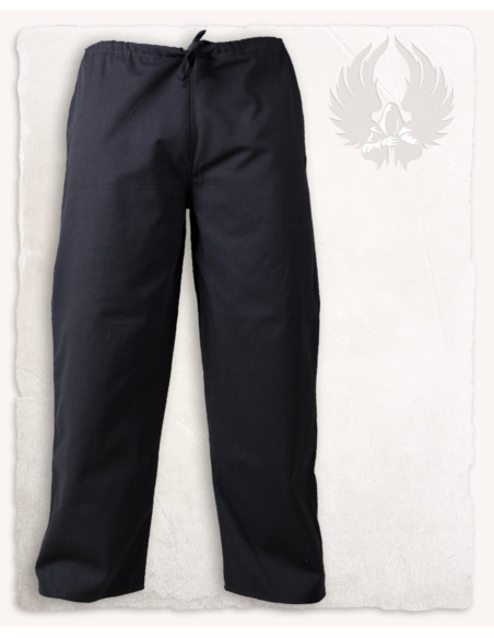 Calças medievais em algodão preto...