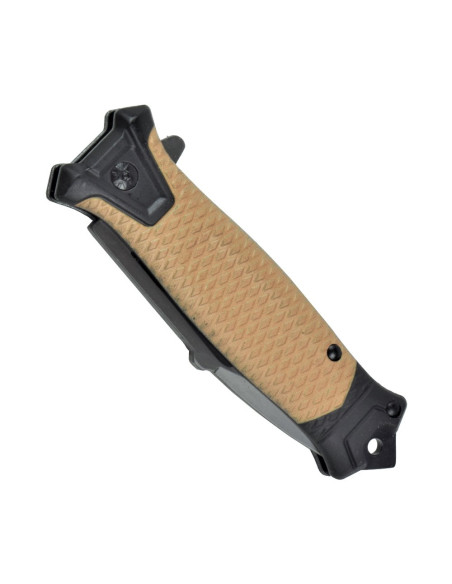 Cabo marrom assistido por faca de...