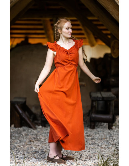 Vestido longo medieval modelo Clara,...