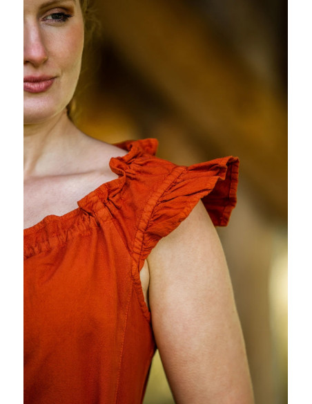 Vestido longo medieval modelo Clara,...