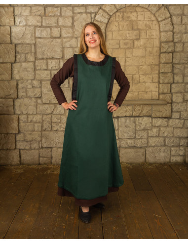 Vestido medieval senhora Juliana, verde escuro