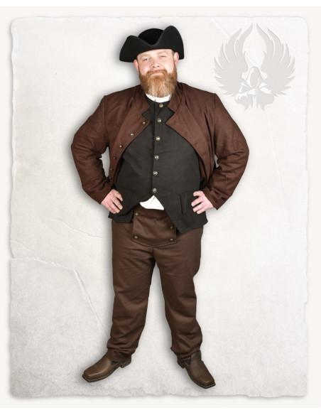 Colete pirata Fletcher marrom