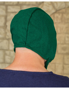 Crepe camponês medieval Martinus, lã verde 2