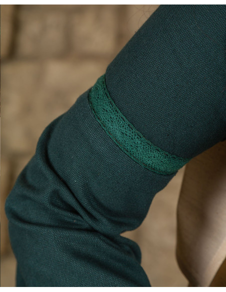 Vestido medieval em algodão premium...