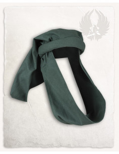 Chapéu medieval Rafael unissex em algodão, cor verde