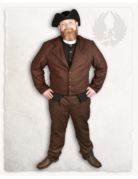 Calça medieval na cor marrom modelo...