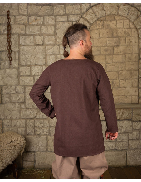 Túnica Viking modelo Tronde, cor marrom