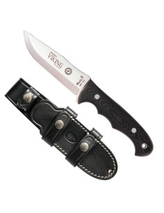 Faca Muela Viking bainha em couro micarta