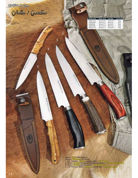 Faca de caça gaúcha micarta preta