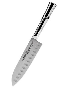 Faca Samura Shadow, modelo Santoku pequeno, lâmina 137 mm.