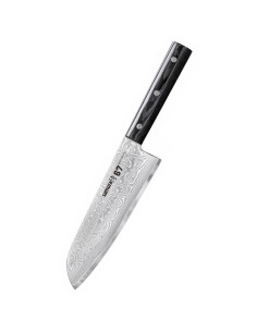 Faca Santoku Samura série Damascus 67, lâmina 175 mm.