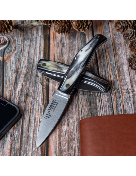 Faca de caça Delta, cabo de chifre de...