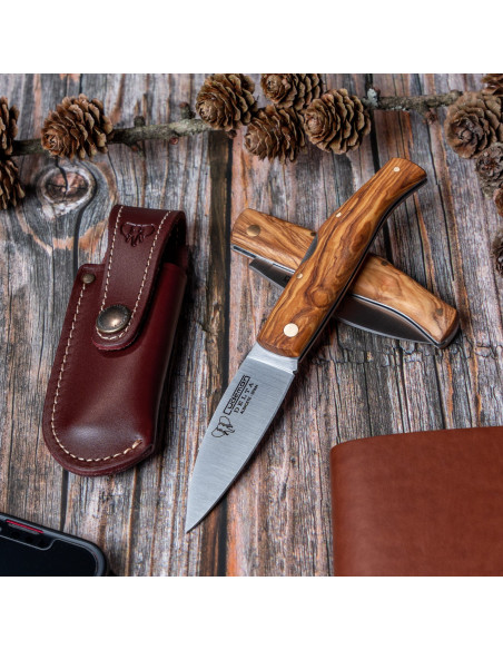 Faca de caça Delta, cabo oliva...