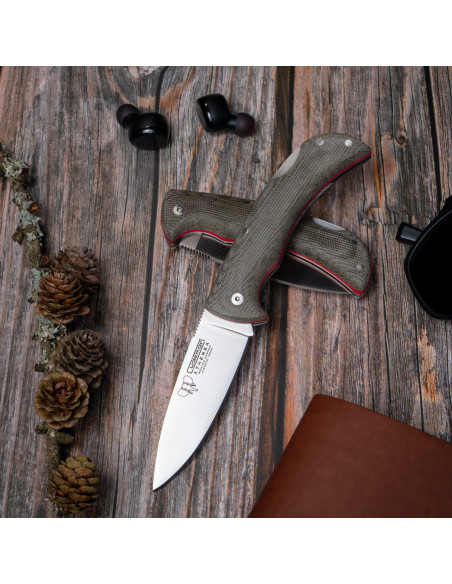 Faca de caça Athenea, cabo de lona verde