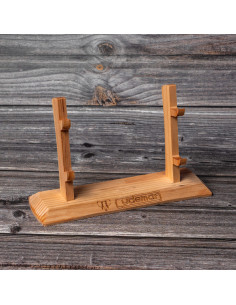 Base de madeira para 2 facas