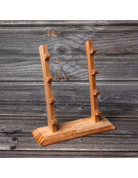 Base de madeira para 4 facas