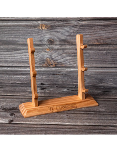 Base de madeira para 3 facas