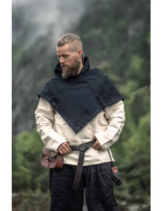 Viking Gugel modelo Halfdan, cor preta