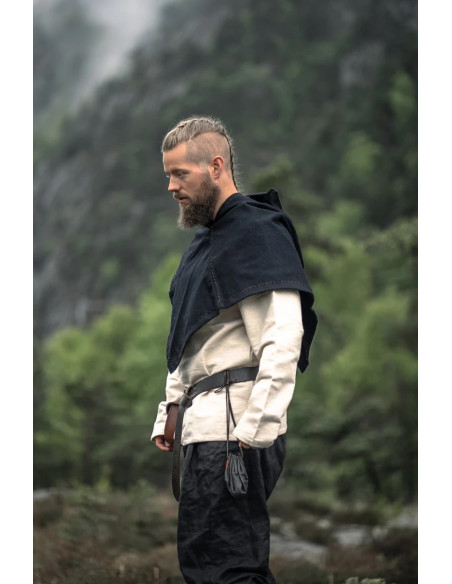 Viking Gugel modelo Halfdan, cor preta