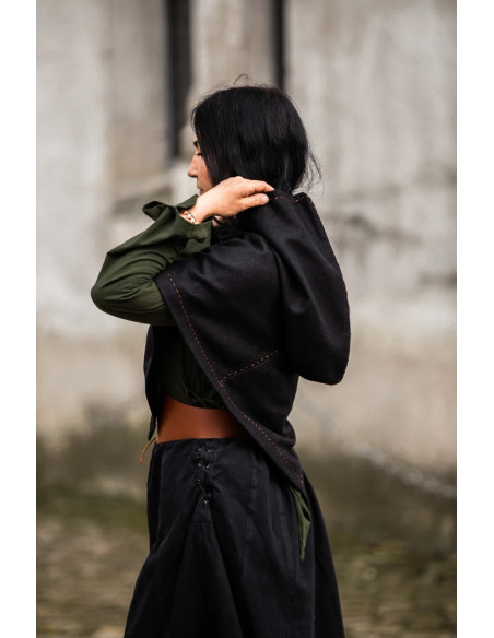 Viking Gugel modelo Halfdan, cor preta