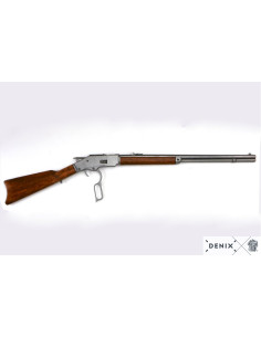 Rifle USA 1873, com mecanismo de extração de bala (azulado) 2