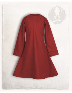 Vestido medieval para menina modelo Lisbeth, vermelho