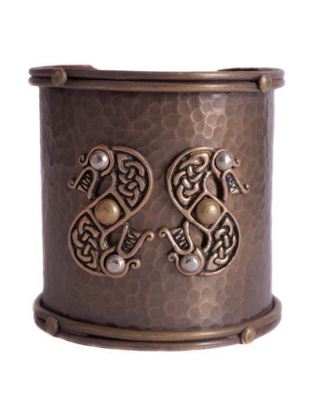 Pulseira celta em latão modelo Serpentes