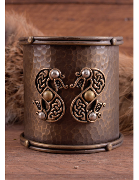 Pulseira celta em latão modelo Serpentes