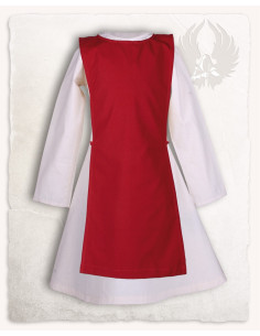 Avental medieval meninas modelo Lisbeth, cor vermelha