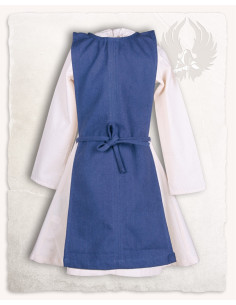 Avental medieval meninas modelo Lisbeth, cor azul
