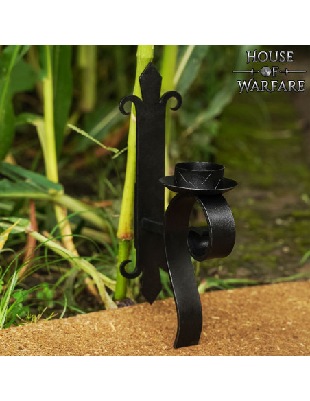 Candeeiro de parede medieval para 1 vela